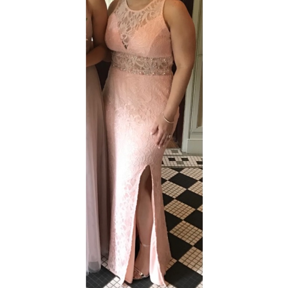 Mesh Sequin Gown